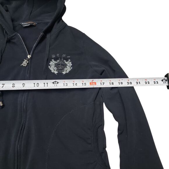 BCBGMaxazria Two Piece Black Embroidered Track Set - Size Medium - Picture 6 of 10